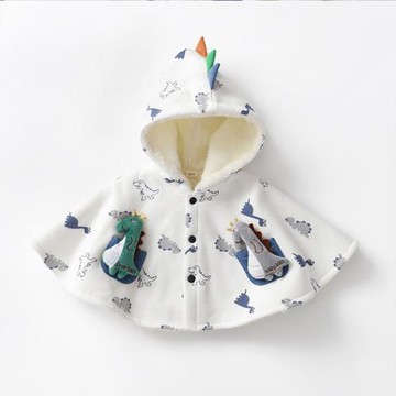 新生嬰兒斗篷男女寶寶冬裝加厚超萌小童外出披風防風保暖冬季外套