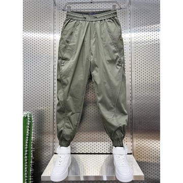 百搭休閑褲2025夏季新款純色寬松束腳哈倫褲韓版潮流工裝小腳褲子