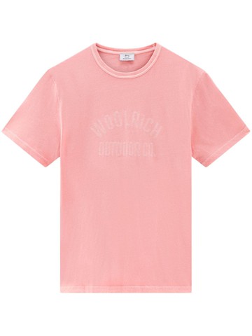 Woolrich - logo-print cotton T-shirt - men - Cotton - M - Pink