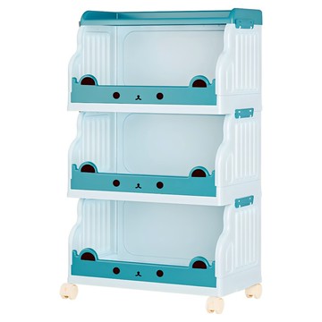 橡合杉 可移動儲物架 3層  藍色  1個