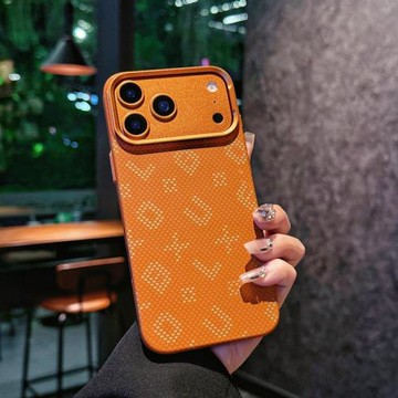 鎏金字母BXU適用蘋果17Air手機殼iPhone16/15ProMax夜光磁吸保護殼新款凱夫拉紋港風金屬鏡框超薄輕奢