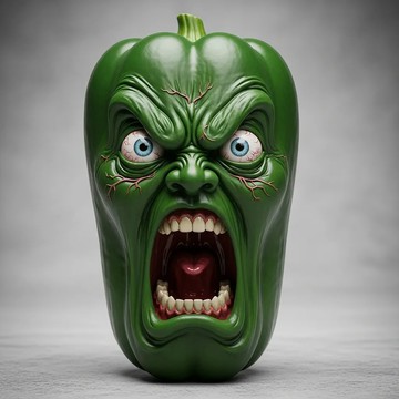 [綠色派對] 尖叫蔬菜邪惡尖叫蔬菜樹脂擺件