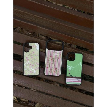 ✨防摔手機殼✨ins風春日小眾適用iPhone17/16/15蘋果手機殼14黑框12滴膠11/13女