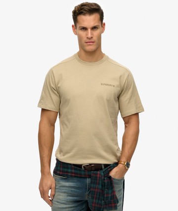 Superdry Men's Tech Relaxed T-shirt Brown Size: M
