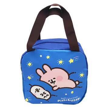 雅迪 卡娜赫拉的小動物方型單層保溫便當袋  12 x 24 x 20cm  藍色  1個