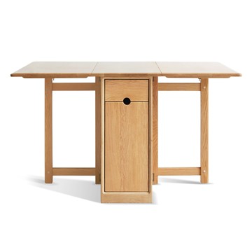 hoi! 源氏木語鹿特丹橡木儲物摺疊實木餐桌 Y28R01