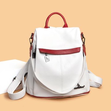 香港超火夏季雙肩包女2025新款韓版真皮軟皮時尚潮流百搭洋氣背包