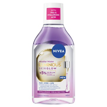 NIVEA妮維雅5%養膚精華卸妝水-GLOW亮煥膚400ml