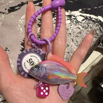 【桃園出發貨】 釣魚佬diy仿生餌挂件鑰匙扣好運籌碼高顏值創意背包掛飾ins送朋友
