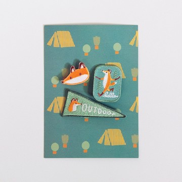 狐吉露營日 Huchii Camping | 刺繡別針組