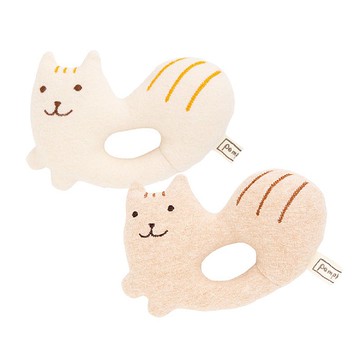 Y-1299 花栗鼠撥浪鼓 100% 有機棉撥浪鼓日本製造