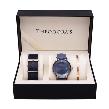 [情侶禮物/生日禮物][送女生]【Theodora's】情人節禮盒｜女款 Aurora 太陽能腕錶 簡約款