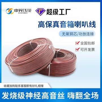音頻線 音源線 喇叭線 廠家音響線RVH 100-600芯無氧銅音頻線 透明金銀喇叭線功放音箱線
