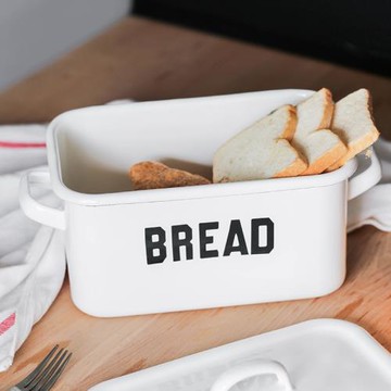 日本加厚琺瑯搪瓷面包箱帶蓋超大吐司食物收納盒鹵味保鮮碗零食盒