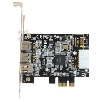 樂擴PCI-E轉1394B卡高清DV視頻采集卡1394A+B卡臺式機PCIE轉9P/6P火線800聲卡TI德州儀器芯片2213免驅win10/7