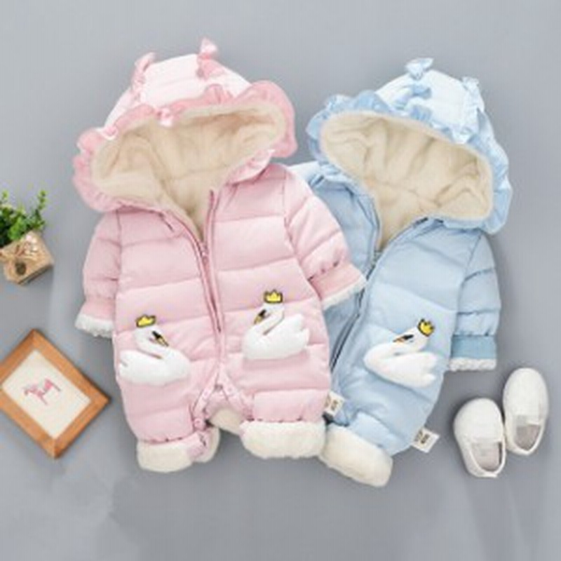 ふわふわ 女の子 オールインワン カバーオール 冬ロンパース赤ちゃん子供服ベビー服もこもこ裏起毛ダウン出産祝い ベビー用 厚手 通販 Lineポイント最大get Lineショッピング
