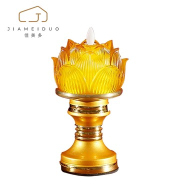 【JIAMEIDUO佳美多】蓮花福燈 LED蓮花燈 佛燈 供佛燈 祖先燈 神明燈 祈願心燈 電池供燈 長明燈