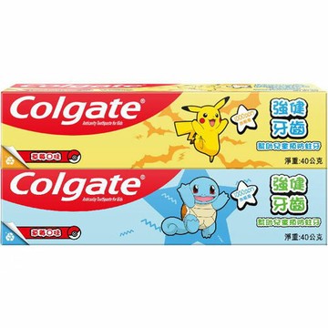 高露潔 寶可夢強健牙齒兒童牙膏 草莓 40gX2入