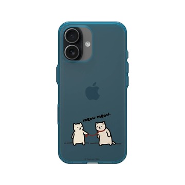 iPhone 17 Clear (相機按鈕) 夜幕藍 - 小貓貓們 Little Cattos - Companionship
