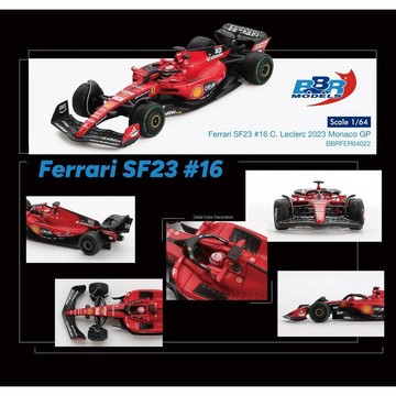 BBR 1/64 法拉利 Ferrari SF23 #16 C. Leclerc 2023 Monaco GP 6402