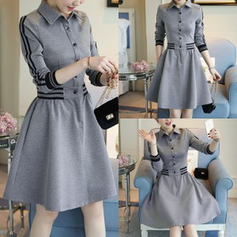 ワンピース 長袖 黒ラインアクセント スポーツmix フレア アスレジャーコーデ ミニ丈 18 秋 カジュアル 通勤 通販 Lineポイント最大1 0 Get Lineショッピング