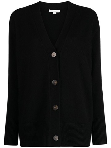Vince - Weekend V-neck cardigan - women - Cashmere/Wool - L - Black