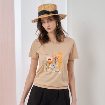 CLL巧玲瓏 蝶谷巴特拼貼上衣 7243520