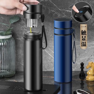 玻璃內膽304不銹鋼保溫杯2025新款高顏值水杯茶水分離泡茶杯子男