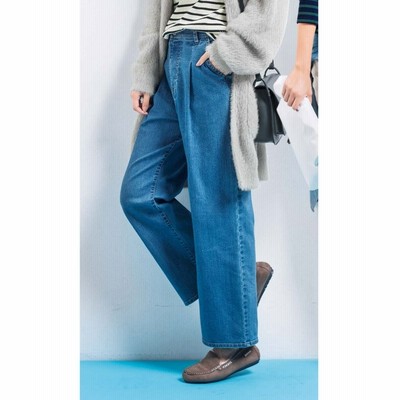 ジーラ 中空糸デニムワイドパンツ レディース ライト ブルー 64 Geera 通販 Lineポイント最大get Lineショッピング