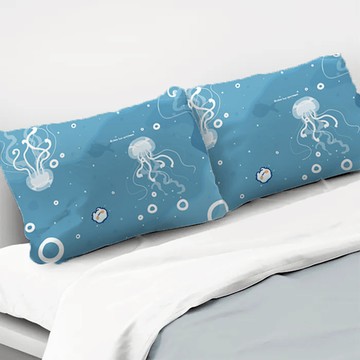 胸毛公寓｜枕頭套(2件裝) - 生命初始之海(喵喵怪進化篇)