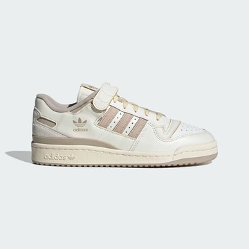 Kixpress-Adidas Forum 84 Low 女 運動休閒鞋 復古鞋 魔鬼氈 低筒 舒適 米白 奶茶 [IE9936]