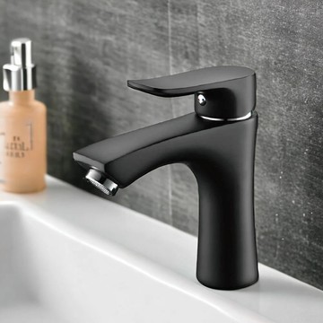 【CERAX洗樂適】霧黑色面盆單槍單孔冷熱混合龍頭 (全配) YO-7230【領券滿額再折千12/31止】