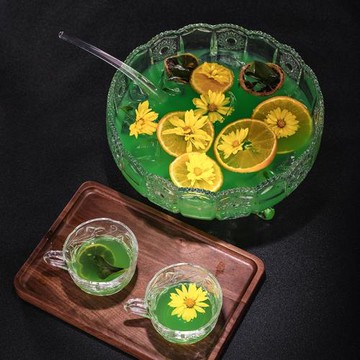 酒吧傳奇歐式刻花賓治盆水果賓治雞尾酒盆調酒雞尾酒杯Punch bowl