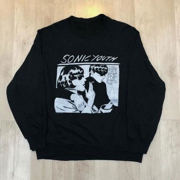 Sonic Youth音速青年樂隊ins個性搖滾圓領衛衣美式潮牌復古帽衫