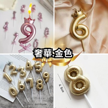 現貨當天寄🍰『金色皇冠數字蠟燭 泡泡數字生日蠟燭』生日佈置 生日蠟燭 蛋糕蠟燭 蛋糕裝飾 周歲收涎