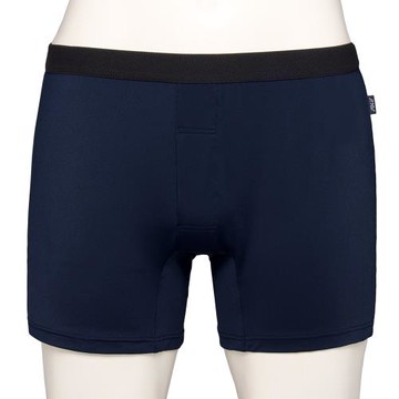 【Swear 思薇爾】SOLIS MR.Cool系列M-XXL涼感素面合身四角男內褲(藍墨色)