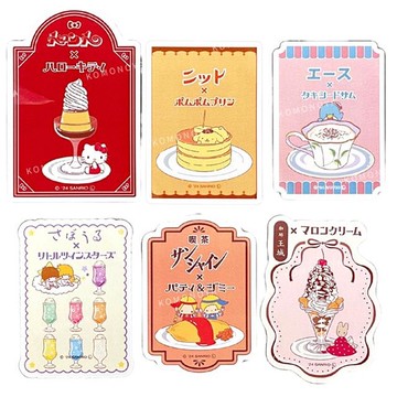 小禮堂 Sanrio 三麗鷗 x 純喫茶 Jun Kissa 看板造型貼紙 (昭和喫茶館)