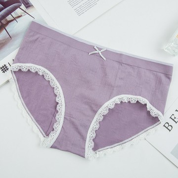 【5條盒裝】日系新款一片式內褲無縫棉檔透氣中腰提臀女士三角褲