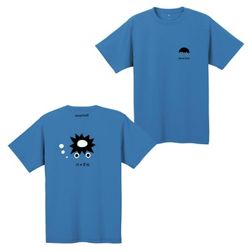 【【蘋果戶外】】mont-bell 1114144 PLIG 淡靛藍【男款】Wickron SHIRT 川的學校 抗UV吸濕排汗 短袖T恤 休閒衫 圓領衫 運動上衣 快乾透氣 光觸媒抗菌除臭