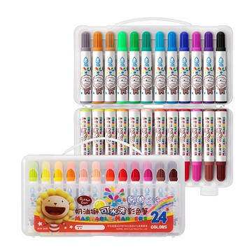 雄獅 BLW-24/B 奶油獅 可水洗彩色筆 (24色)【APP滿額下單10%點數(單一帳號最高5000點)】1/31止