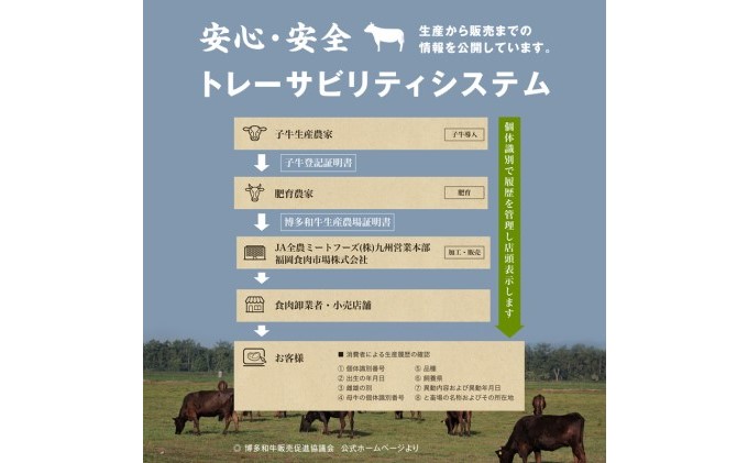 博多和牛 肉 赤身 焼肉用 400g 焼き肉、炒め物におすすめです！