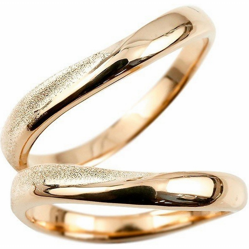 結婚指輪 ペアリング ピンクゴールドk10 マリッジリング 結婚式 スターダスト仕上げ ダイヤポイント加工 K10 10金 地金 緩やかなv字 送料無料 通販 Lineポイント最大0 5 Get Lineショッピング