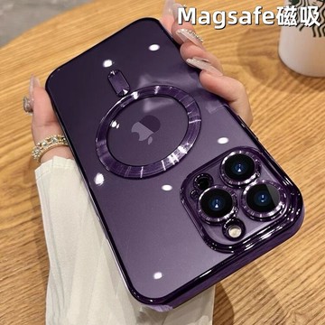 鷹眼鏡頭膜 可磁吸無線充 手機殼 防摔殼 適用蘋果 iphone 14 13 12 11 Pro max i14 保護殼