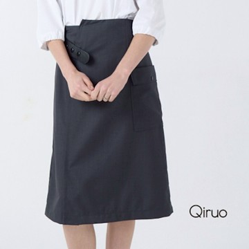 Qiruo 奇若春夏專櫃灰色休閒裙7033B 腰間造型