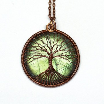 凱爾特生命之樹墜飾 拉長石墜飾 療癒寶石項鍊