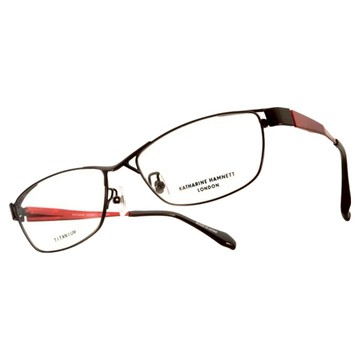 KATHARINE HAMNETT 日本工藝 鈦金屬系列 方框光學眼鏡 KH9133 C04  黑色  139mm