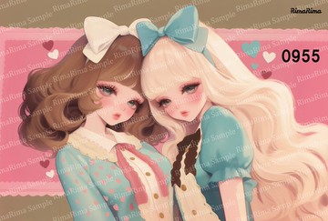 0955 原創貼紙 原創人物貼紙 貼紙 標籤 りまりま RimaRima