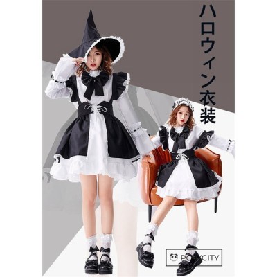 ハロウィン 仮装 和風 ロリータ メイド 魔女 みこ かわいい ワンピース レディ マスカレード パーティー コスプレ 通販 Lineポイント最大get Lineショッピング