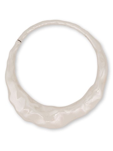 Alberta Ferretti - hammered choker necklace - women - Metal - One Size - Silver