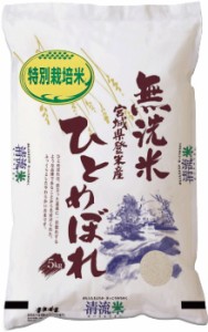 令和4年産 米 5kg 送料無料 宮城県登米産 [特別栽培米] ひとめぼれ 無洗米 5kg  減農薬・減化学肥料